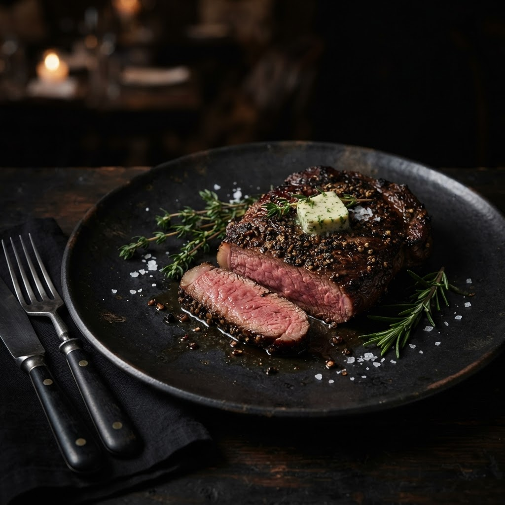 STEAK WITH KAMPOT PEPPER